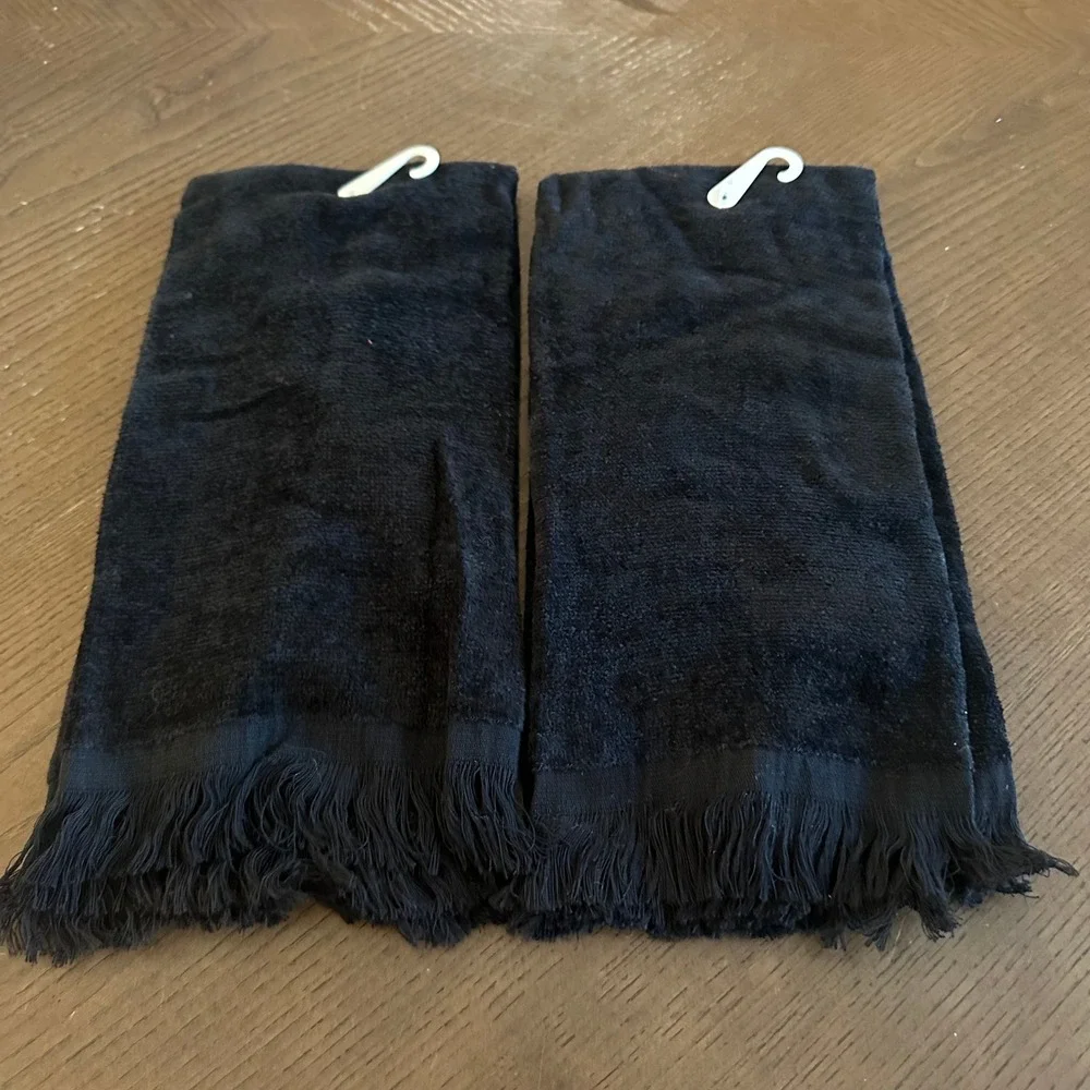 Home For The Holidays Halloween Ghost Boo Hand Towels Black Fringe Set of 2 NEW